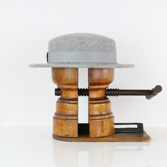 Canotier Yvette Gris chiné clair