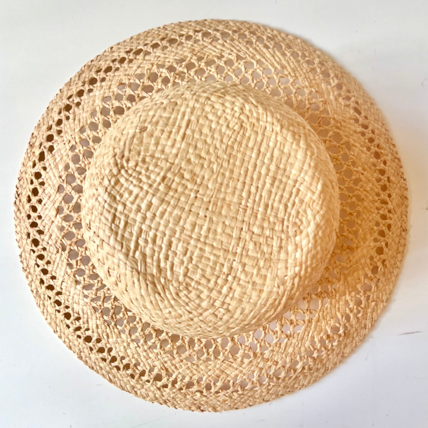 Chapeau Michelle paille Raphia ajourée bord cloche