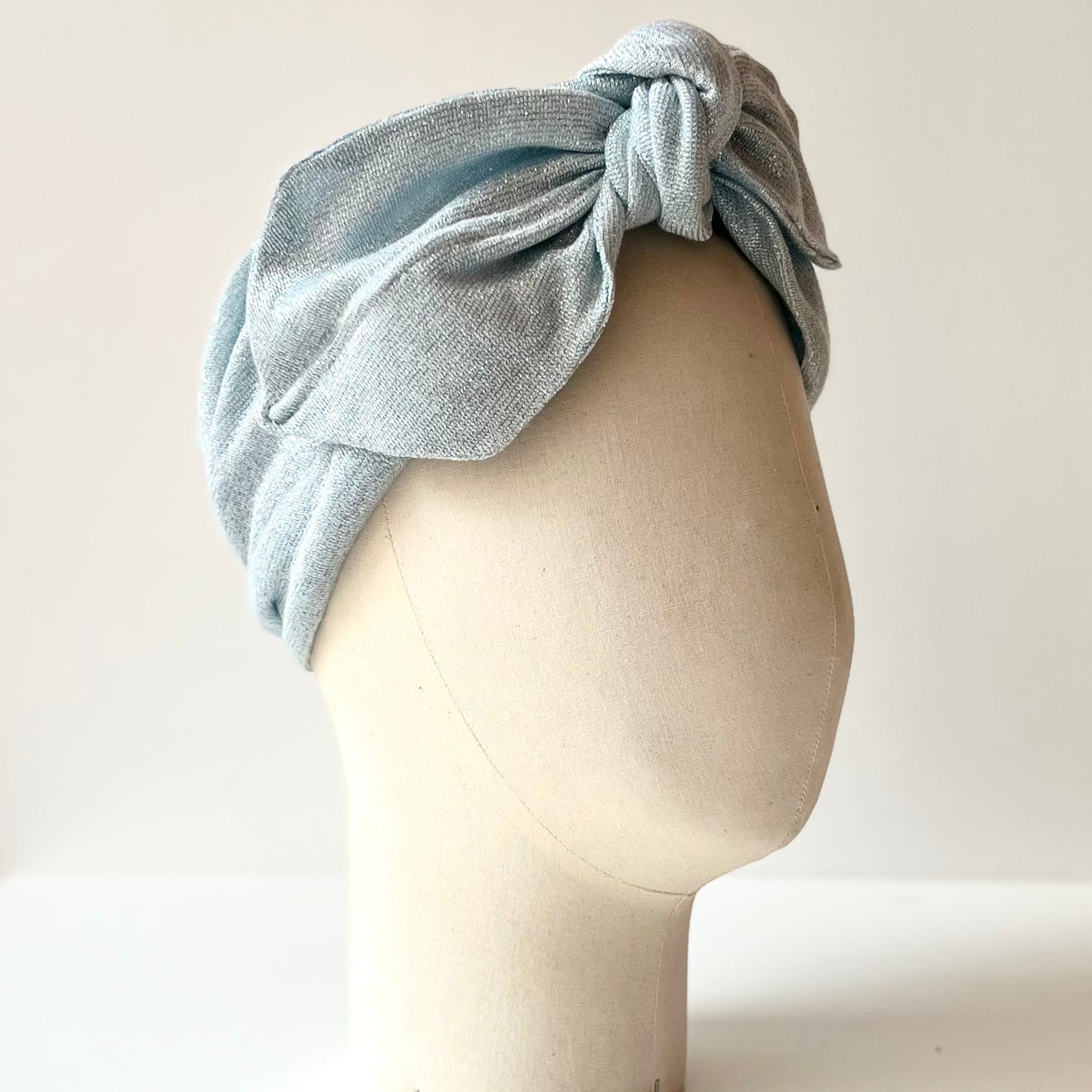 Bandeau Georgette Maille bleu ciel