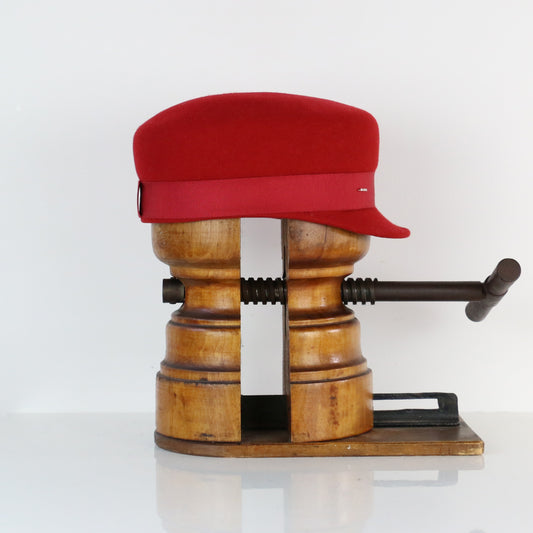 Casquette Martine courte Rouge