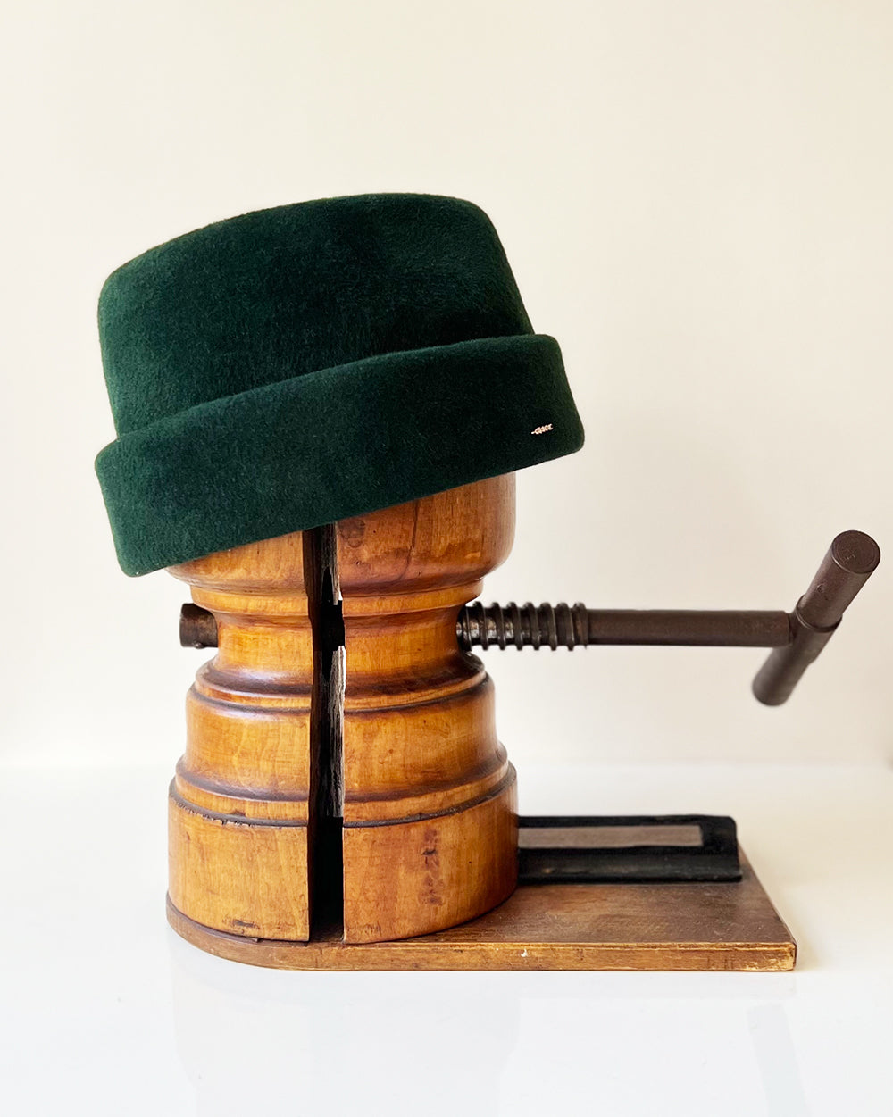 Chapeau Toque Linette feutre lapin Vert sapin