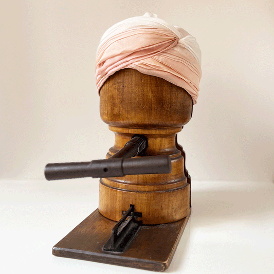 Turban plissé rose