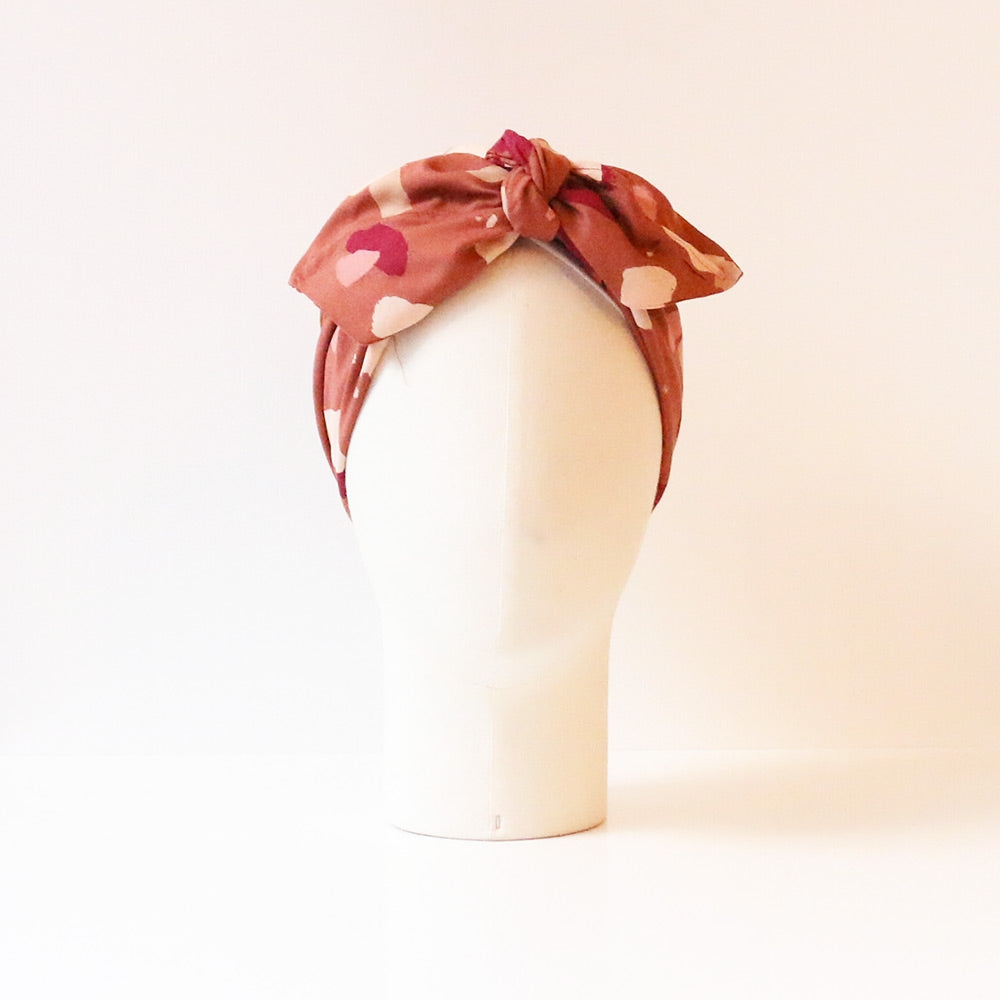 Turban Georgette MOKA Motifs