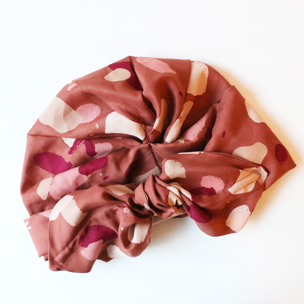 Turban Georgette MOKA Motifs