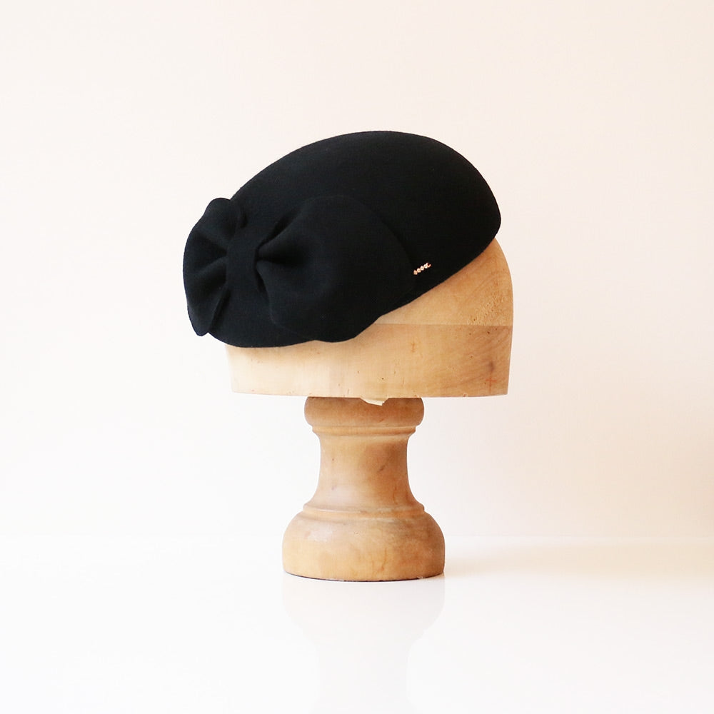 Petit Béret Arlette Noeud Noir